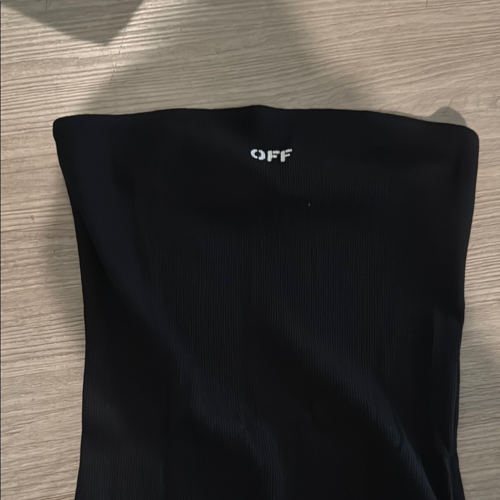 Off-White Black Strapless Bodysuit